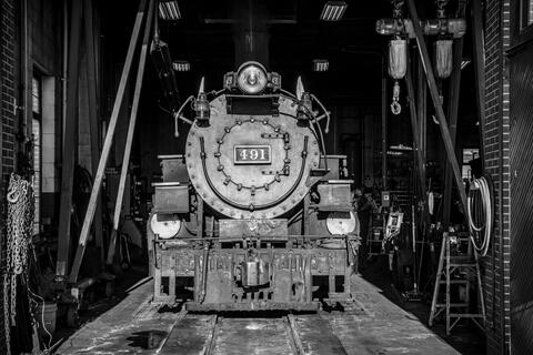 Black and White Railroad Photography