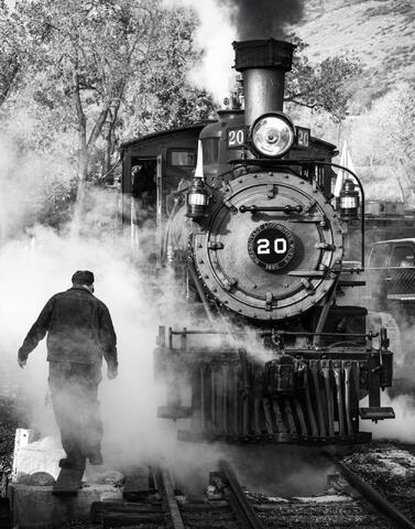 Black and White Railroad Photography