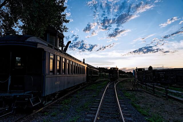 Passenger Car And A Caboose print