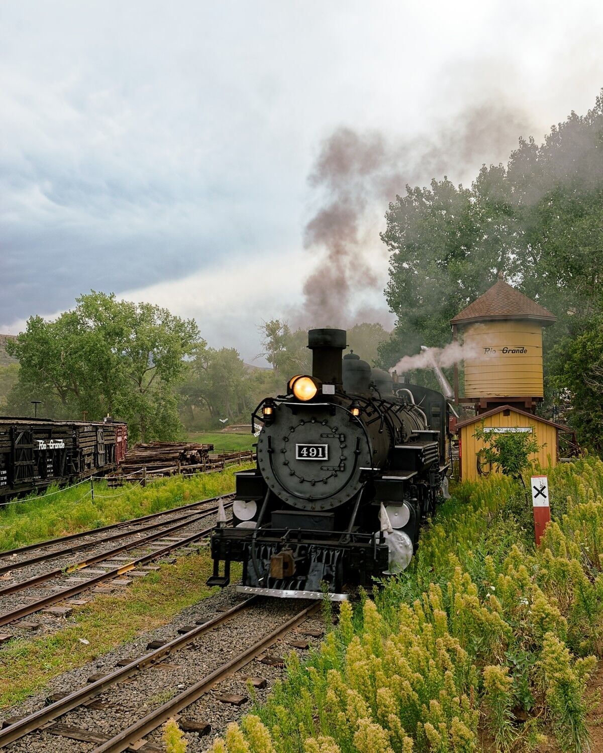 491 491 runs under steam at the CRRM in Golden Colorado.