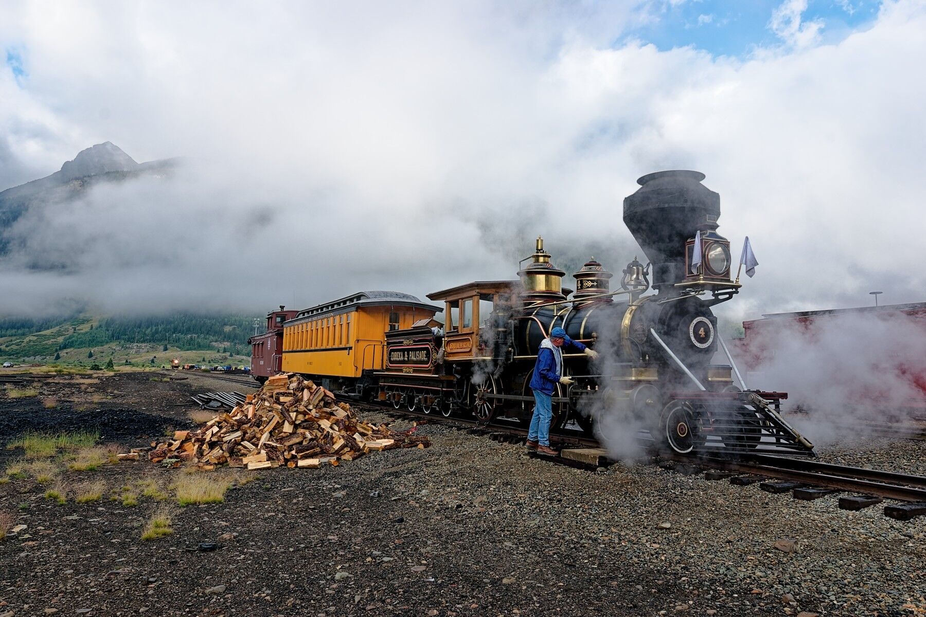 Almost Ready The Eureka Palisade #4 is all most ready to leave Silverton and head back to Durango Colorado.