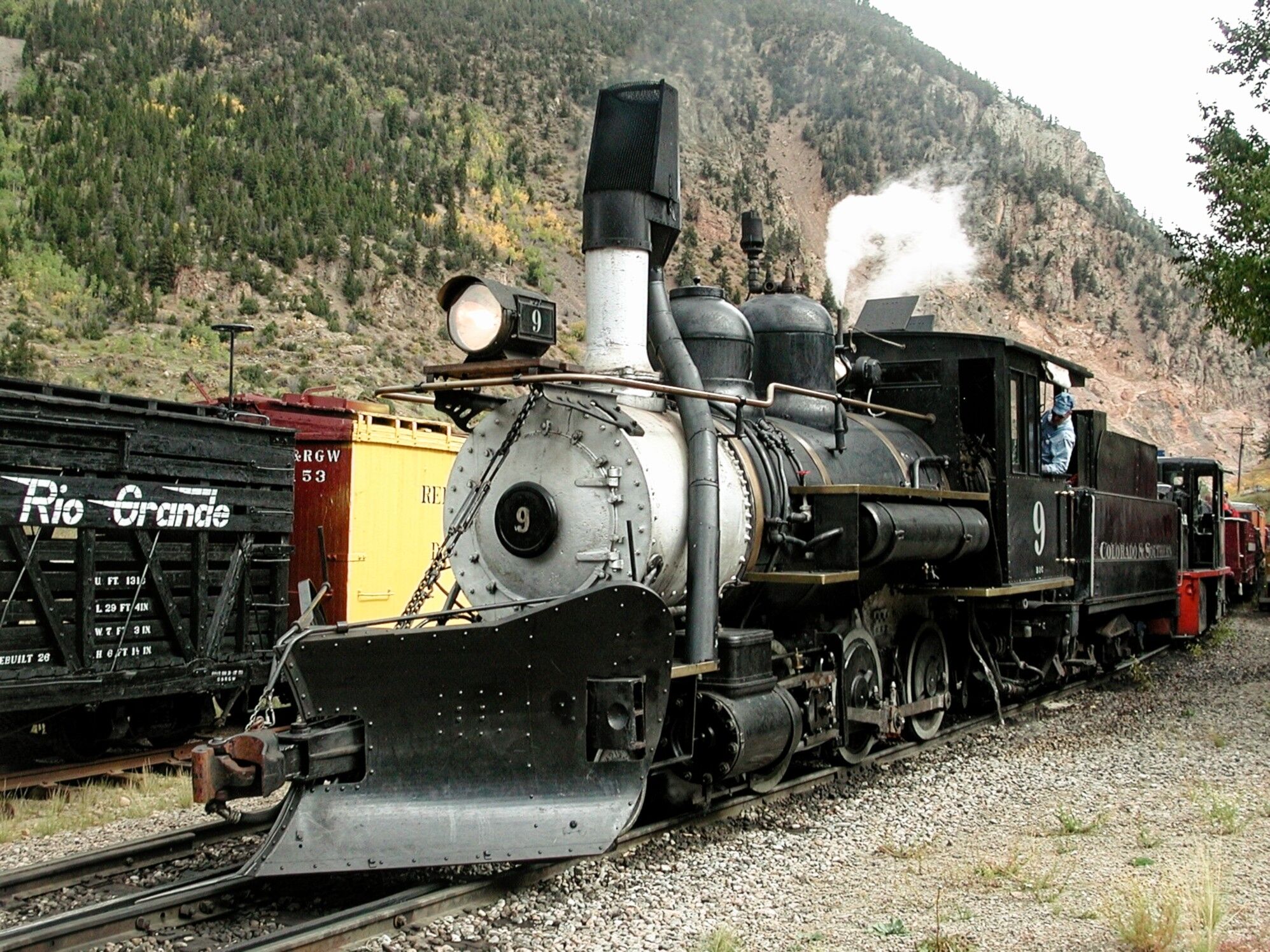 Back Home In Silver Plume Colorado & Southern #9 back home on C&S rails at the Silver Plume yard. Georgetown Loop Railroad