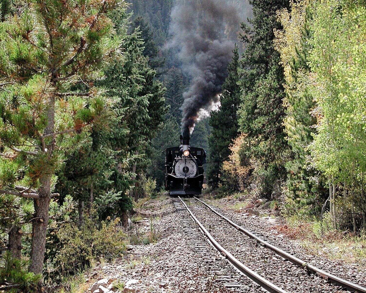 C&S Flashback Working the grade on home rails again C&S number 9 near Devils Gate Station at the Georgetown Loop Railroad.