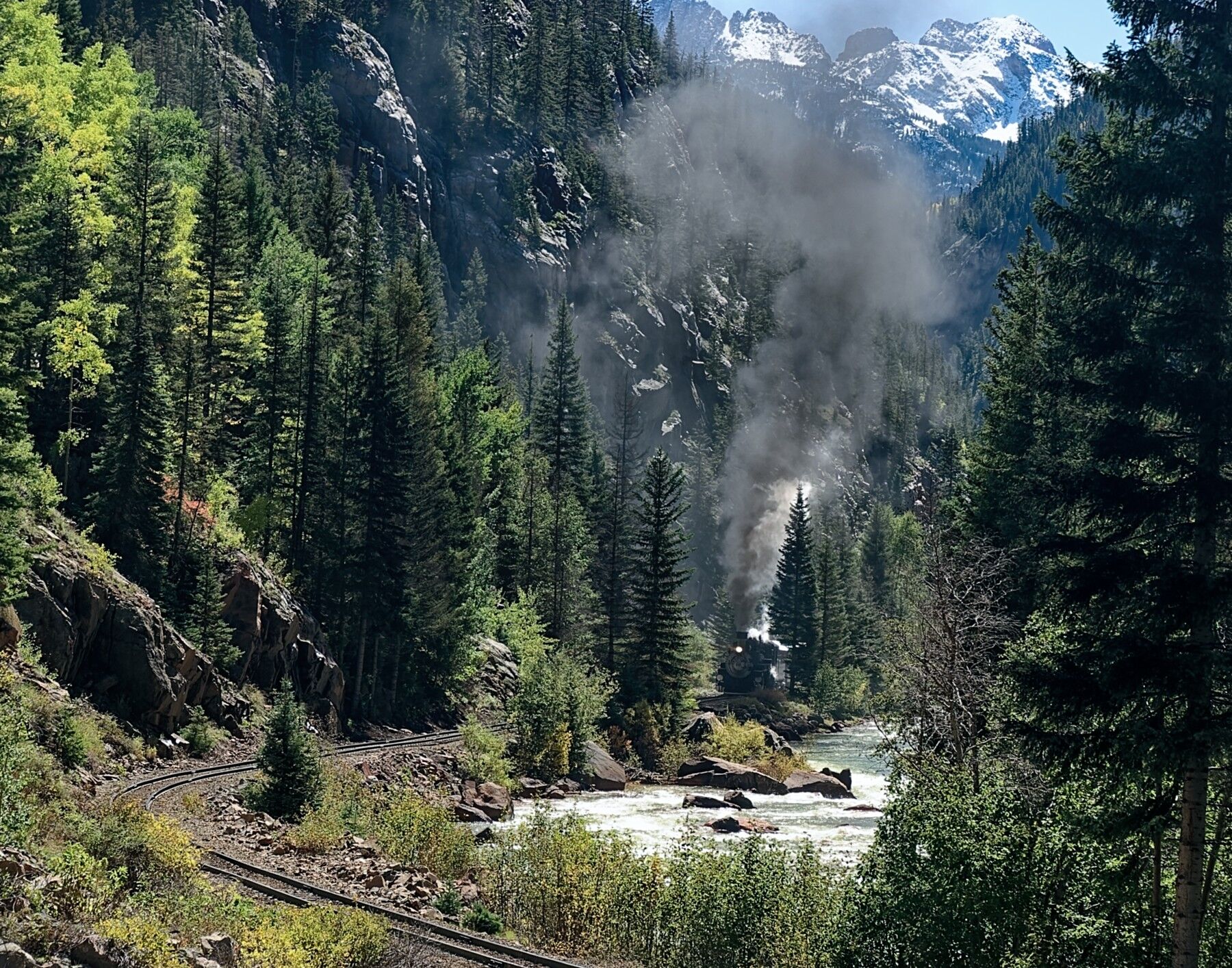 Can you picture the sounds echoing off the Canyon walls alongside the Animas river?