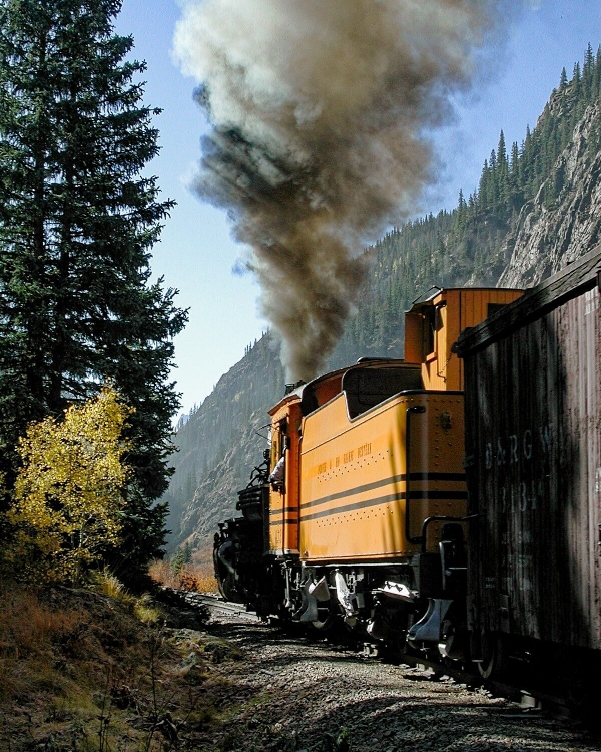 Heading Home It's a long trip back to Durango on the Durango Silverton Narrow Gauge Railroad.