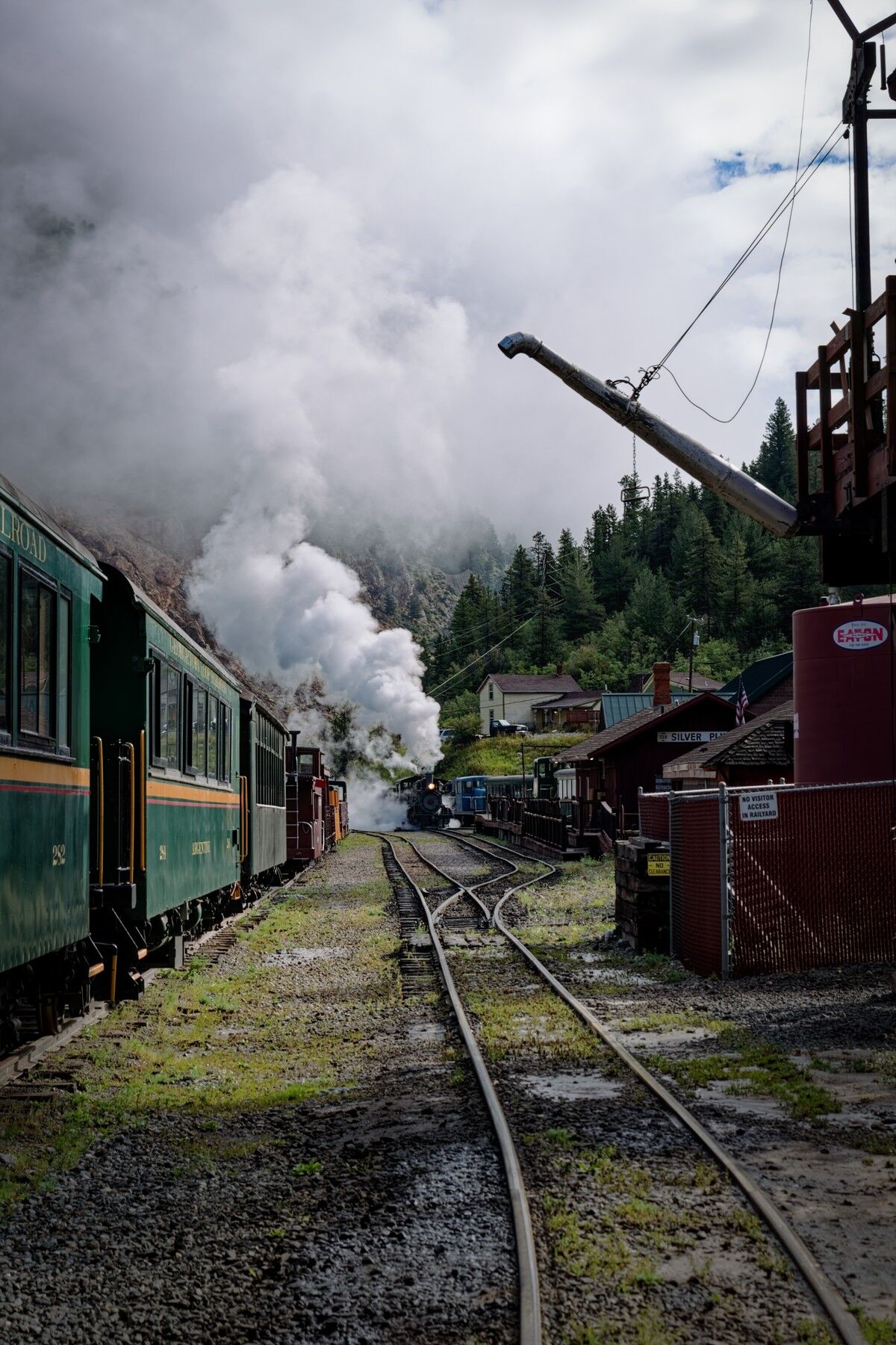 On the inbound track coming into the yard in Silver Plume Colorado.