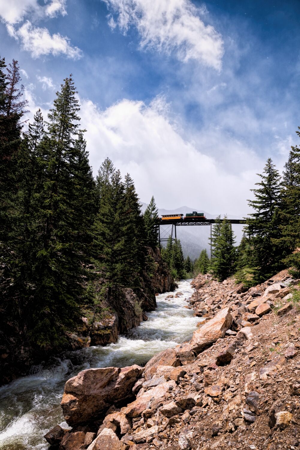 Like a dream crossing Devils Gate High Bridge on the Georgetown Loop Railroad in Colorado.