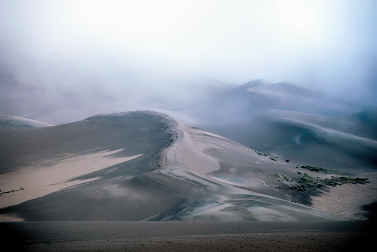 Wet sand and lifting fog start the the show