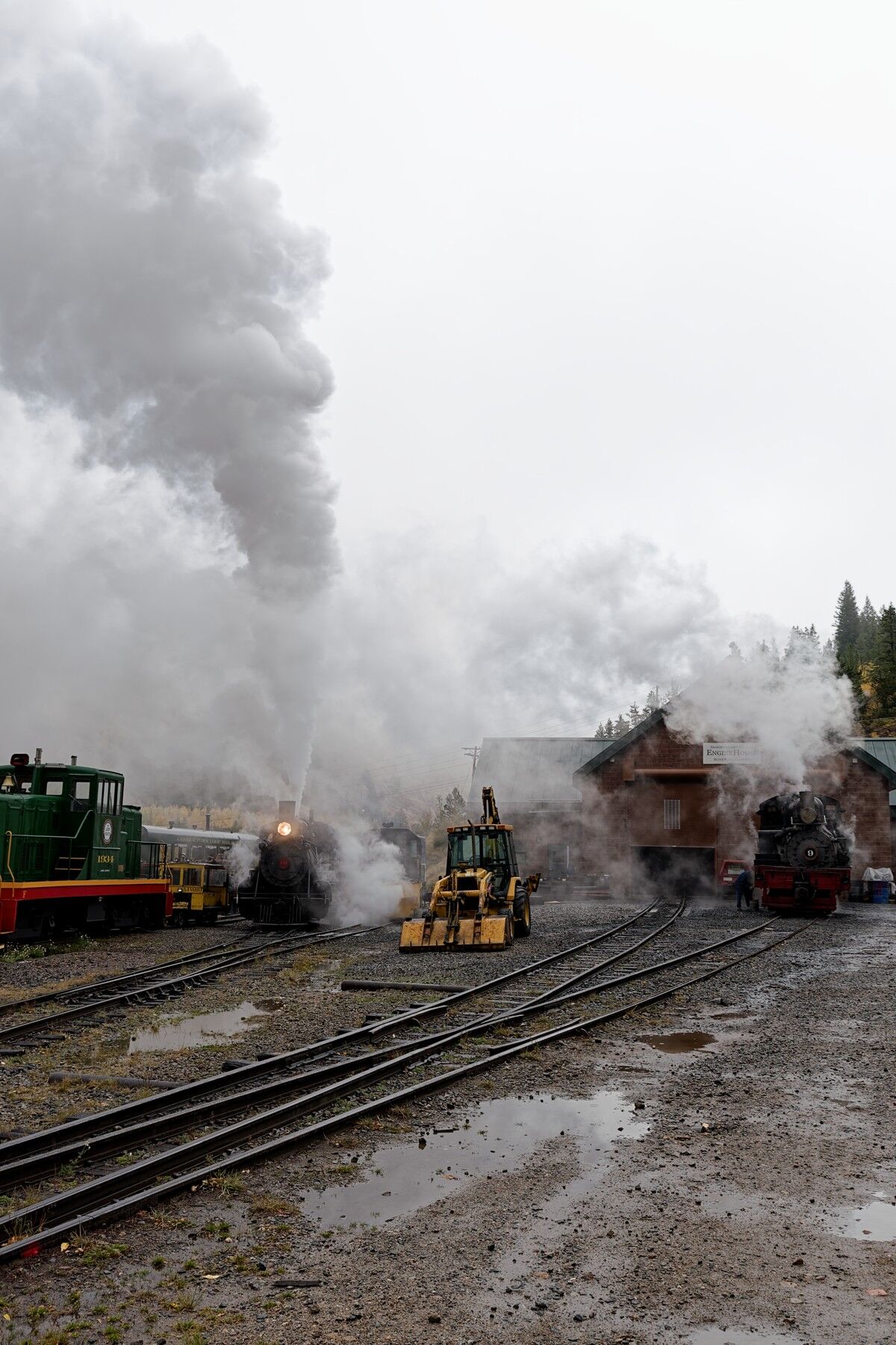 Mood In Silver Plume There is a little mood today at the Silver Plume yard this morning.