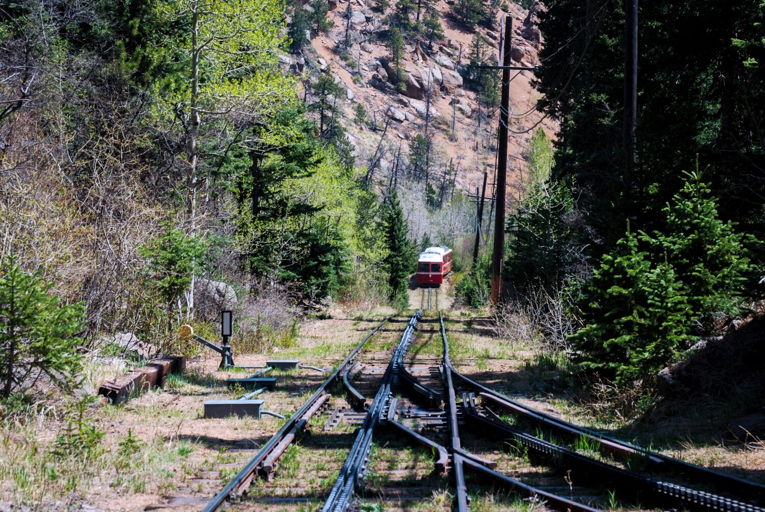 Oh that climb. Working that long climb to the 14,115 ft summit of Pikes Peak. Taken on the Manitou & Pikes Peak Cog railway in...