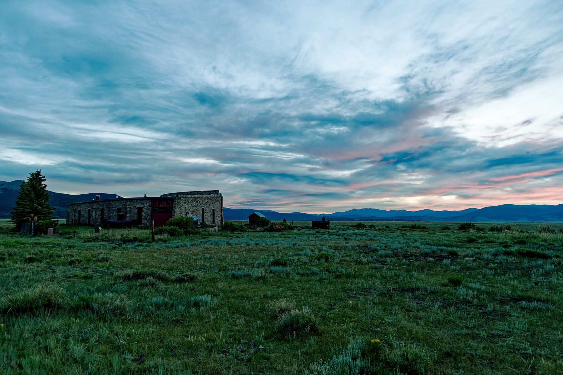 Roundhouse With A South Park Sunrise The Como Roundhouse with a South Park Colorado Sunrise