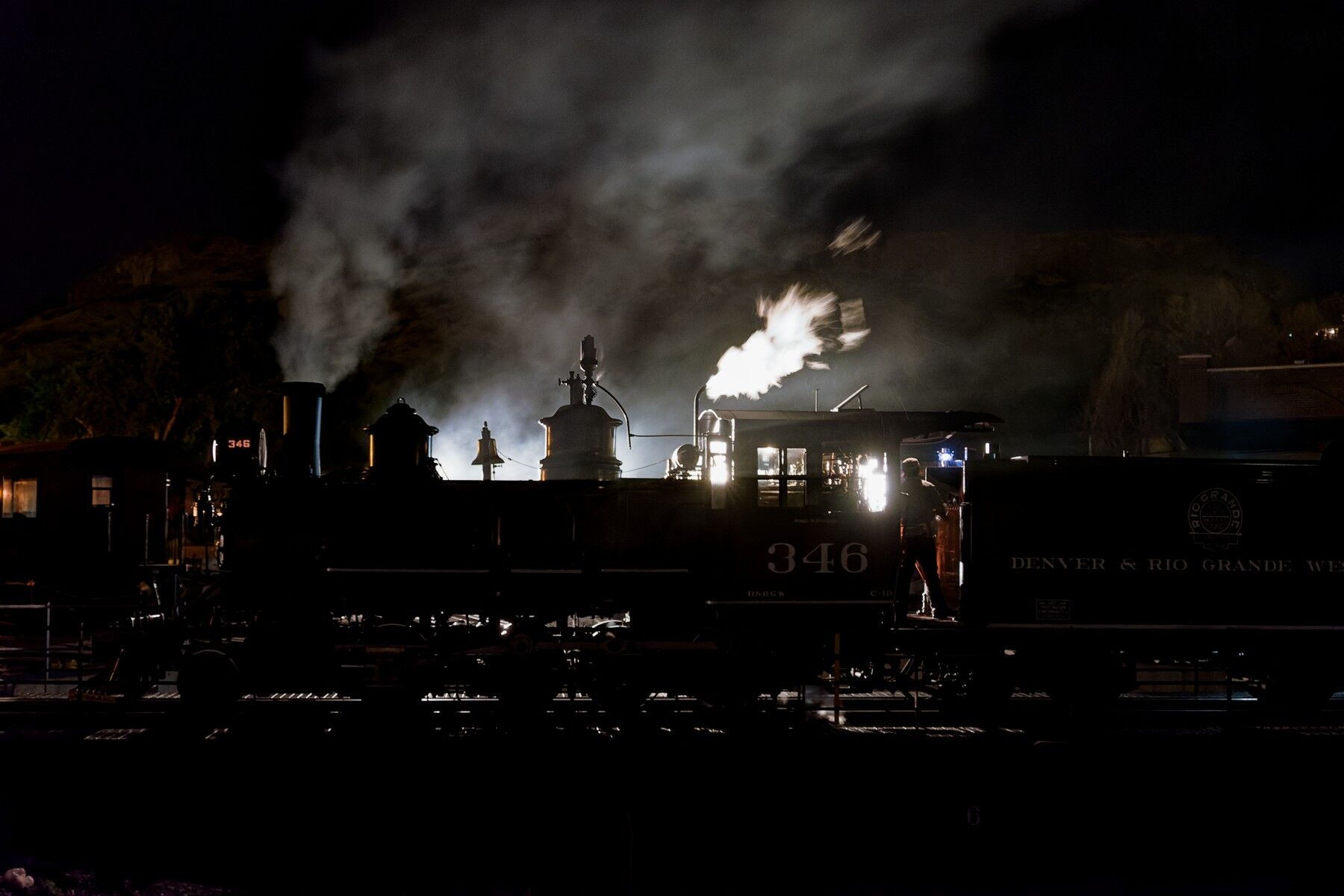 Running 346 Running Denver Rio Grande Western 346 at the roundhouse.