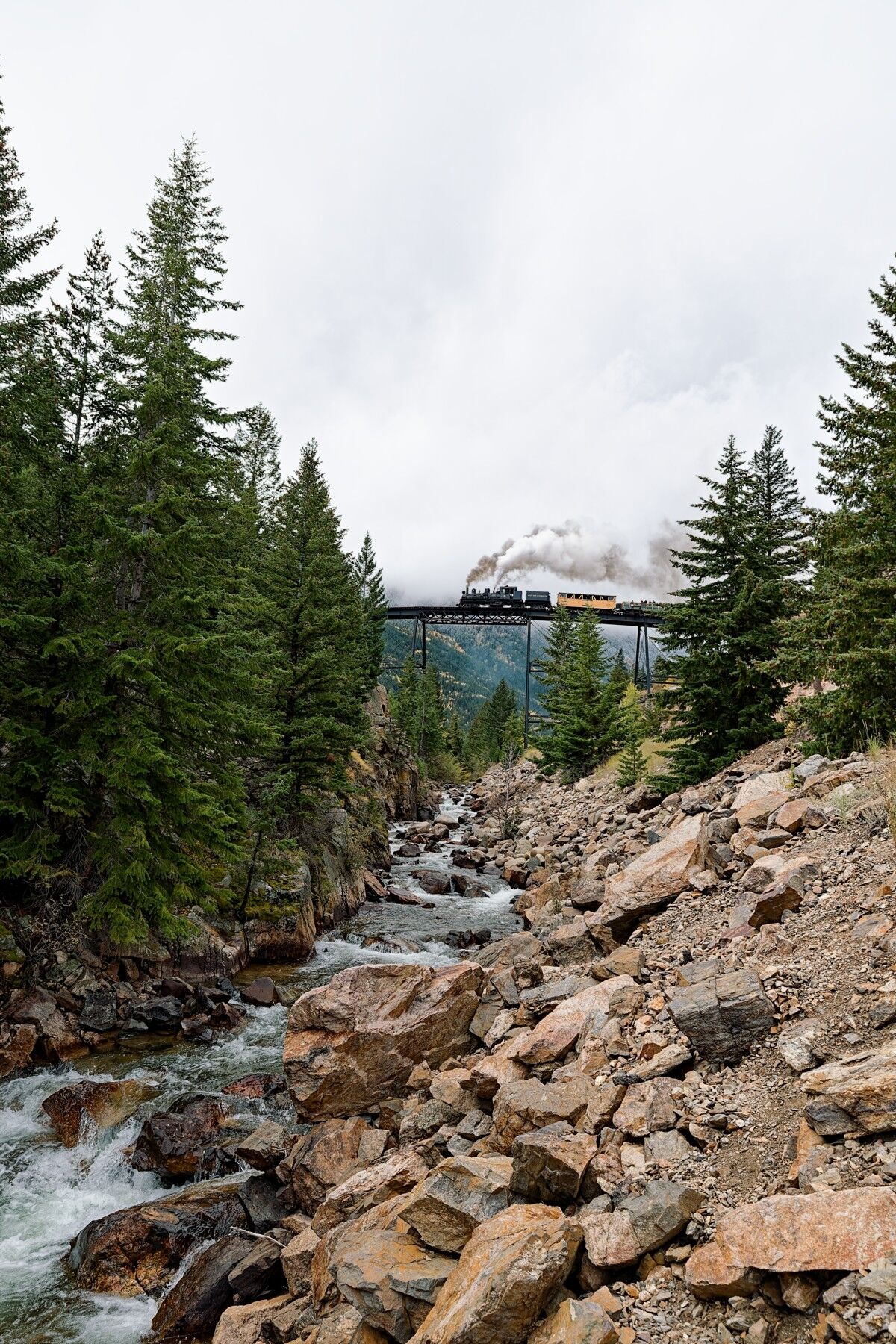 Running Smooth Running smooth today leaving Devils Gate station and heading to Silver Plume on the Georgetown Loop Railroad.
