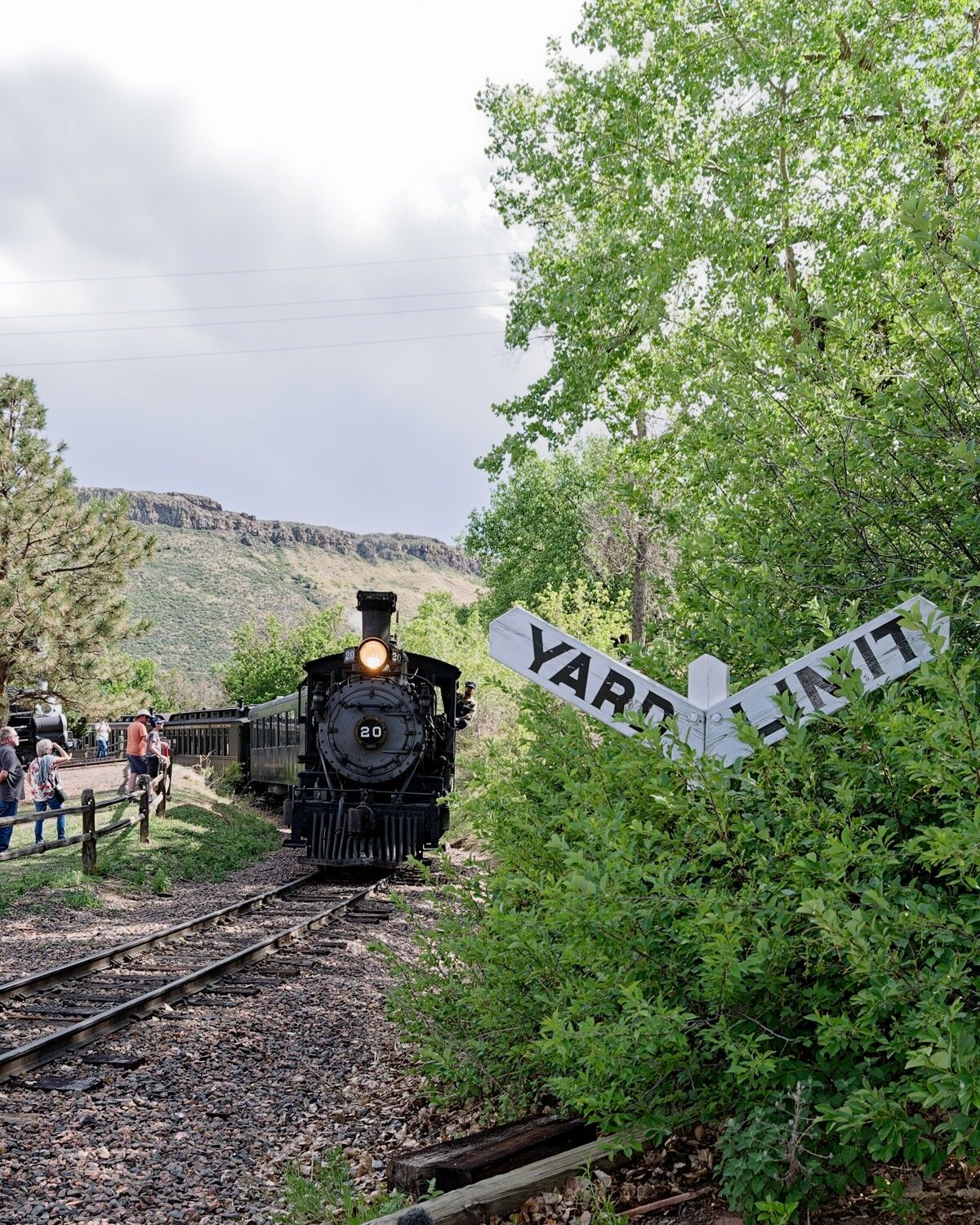 Seeing Whats Ahead Seeing whats ahead as Rio Grande Southern number 20 rounds the curve at the Colorado Railroad Museum.